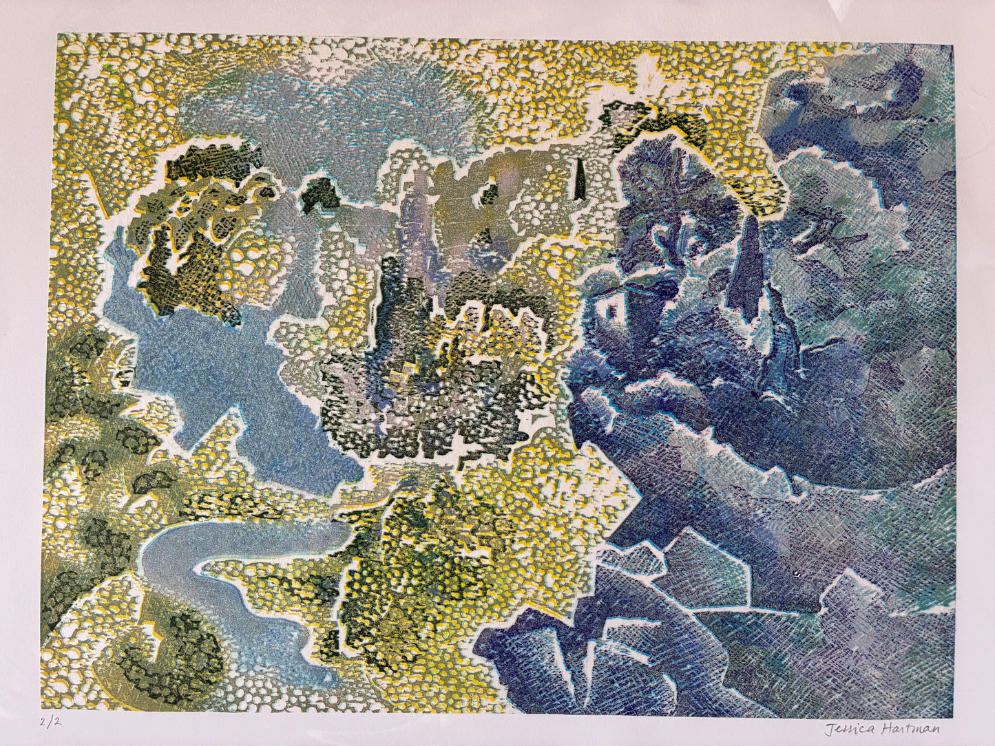 Valley, woodcut - Jessica Hartman