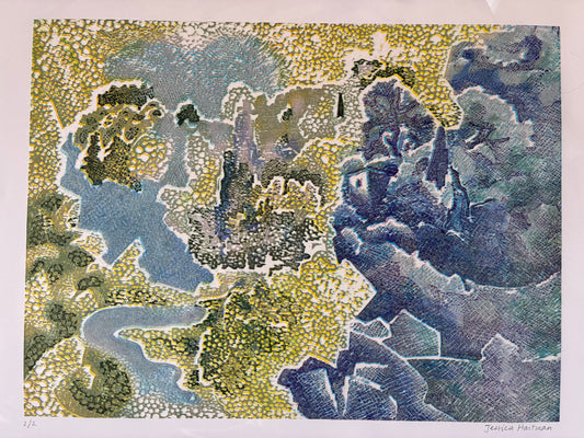 Valley, woodcut  - Jessica Hartman